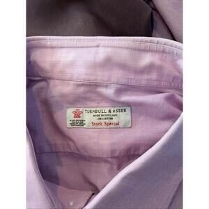 Turnbull & Asser Men’s Dress Shirt Pink Cotton Made in England